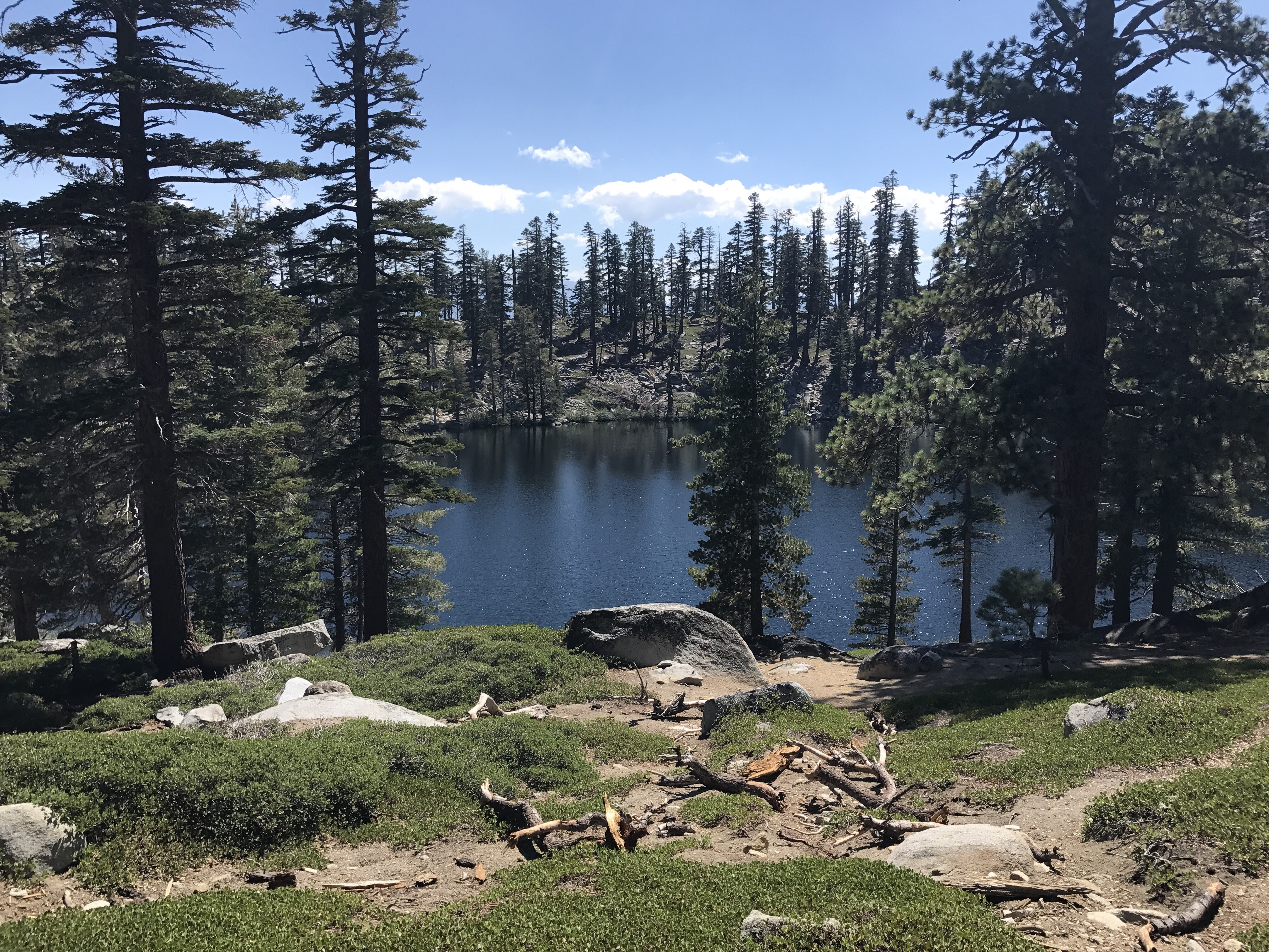 Granite Lake, a popular destination for some, off to the left of the trail while heading uphill. 8/24/2017 Lake Tahoe