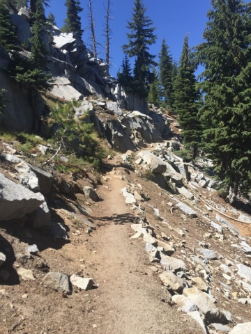One more push uphill before the trail levels off. 8/25/2016 Lake Tahoe