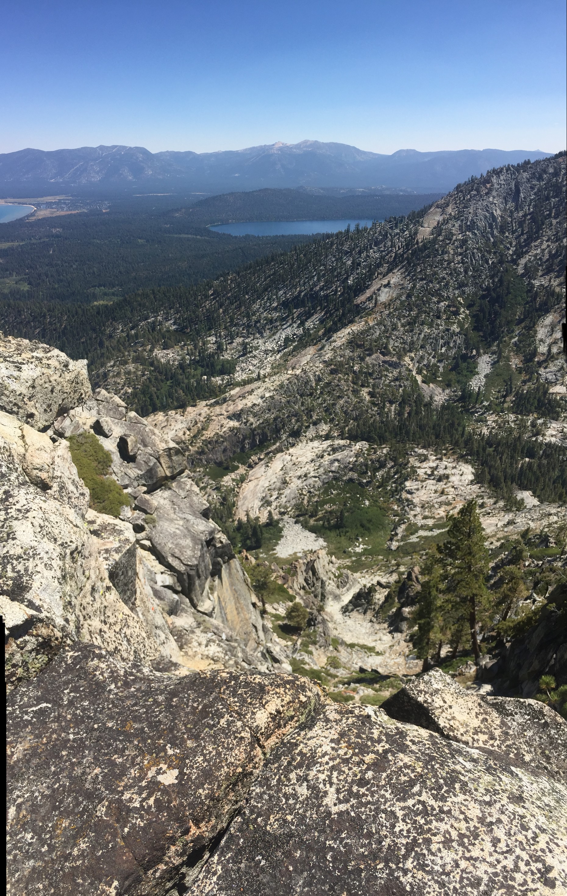The rocky mountain terrain as seen from Maggie's Peak north. 8/25/2016 Lake Tahoe