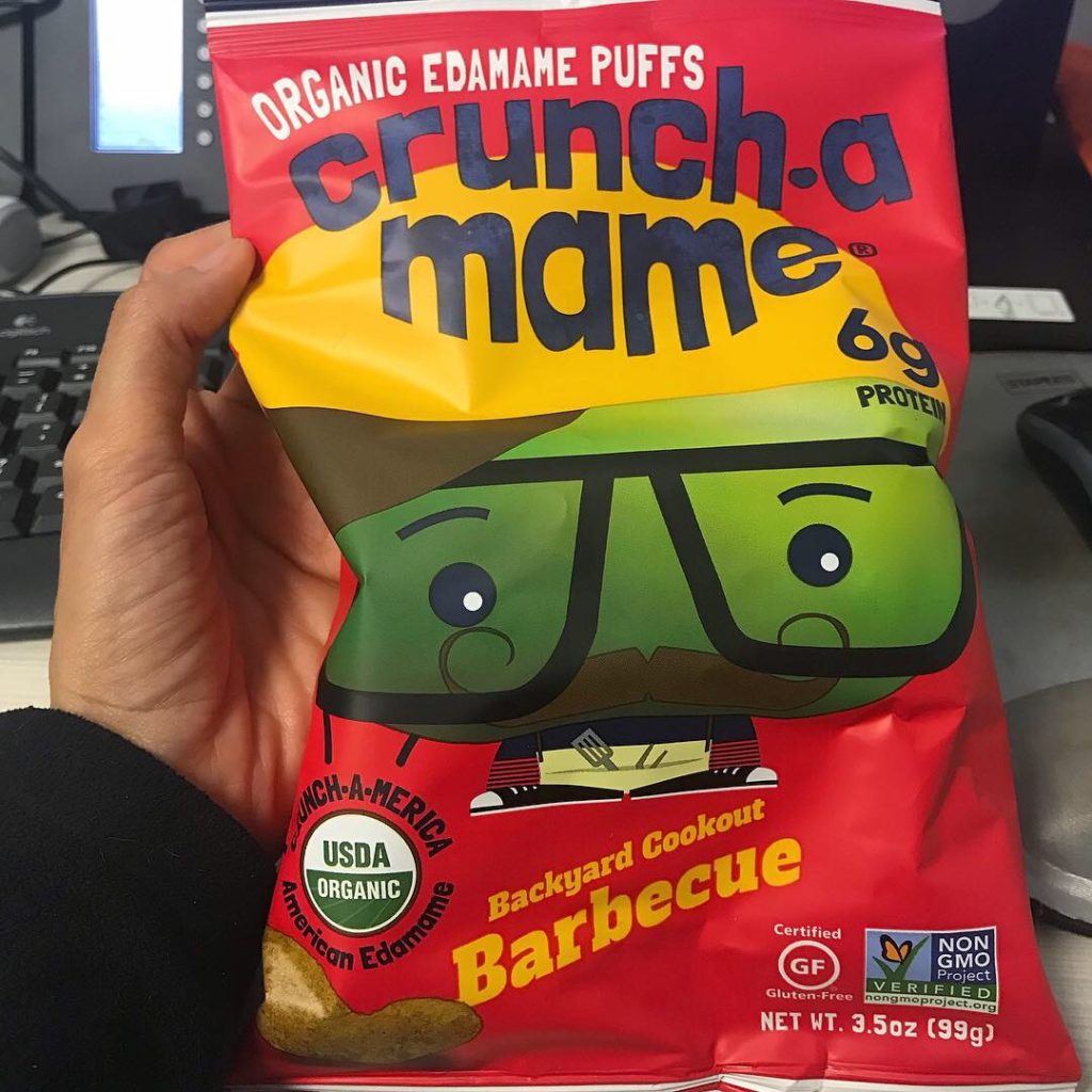 Crunch-A-Mame edamame puff snacks
