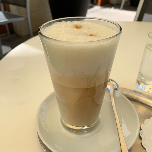 Soy milk latte from Cafe Fingerlos