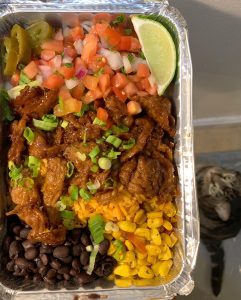 Naked Burrito Bowl with Vegan Sweet Ribs from El Barrio Burrito