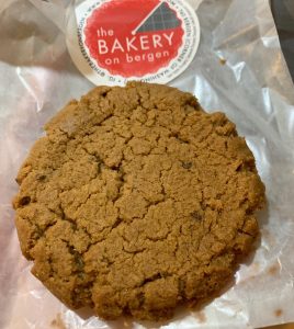 Vegan & gluten-free peanut butter cookie from The Bakery on Bergen