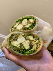 Tofu Chicken Curry Salad Wrap from Meme's Healthy Nibbles